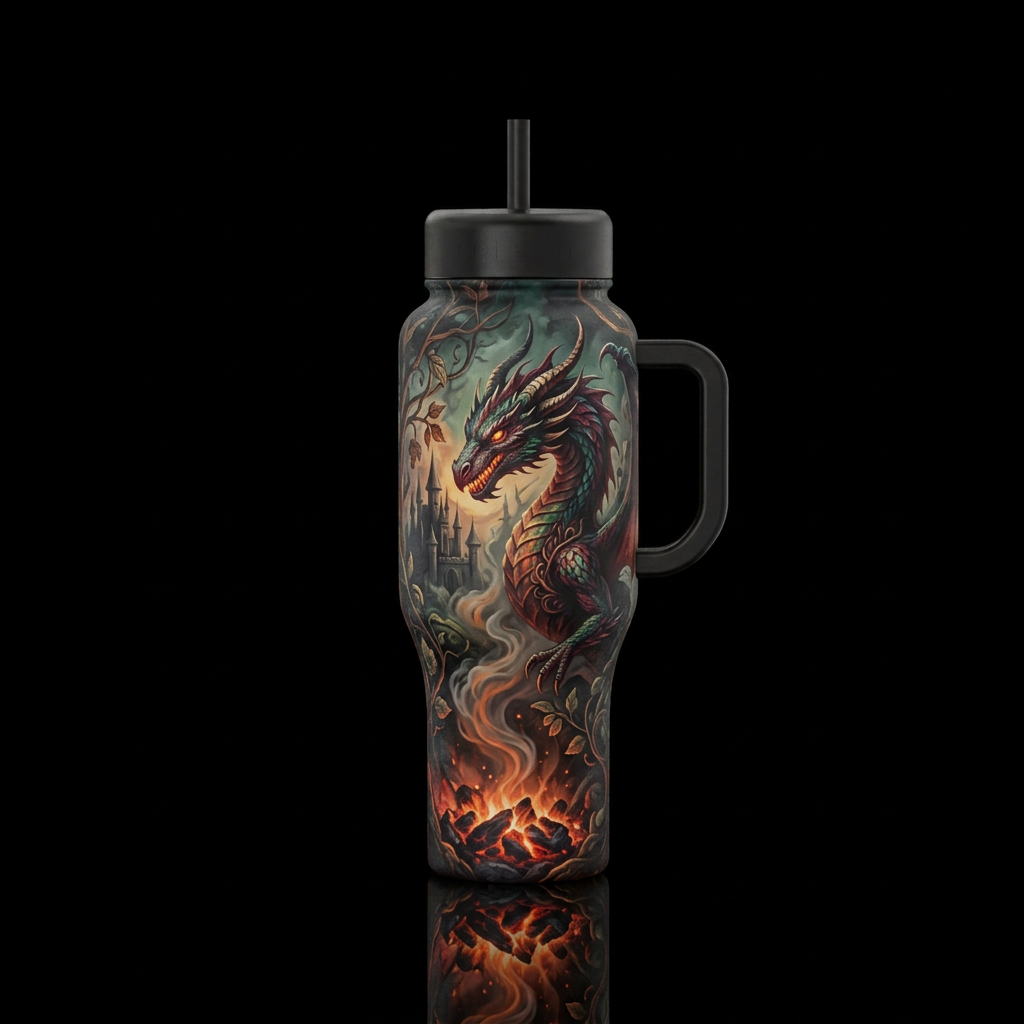 Fierce Dragon water bottle design