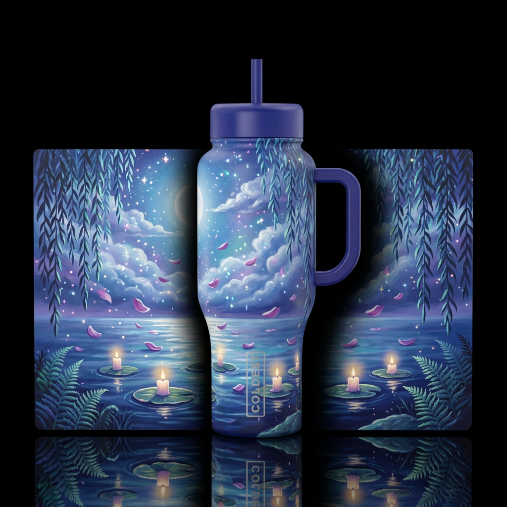 Love is on the air water bottle design