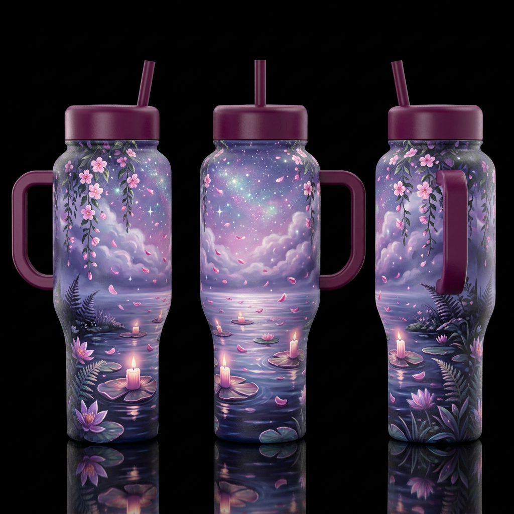 Magical romance water bottle design