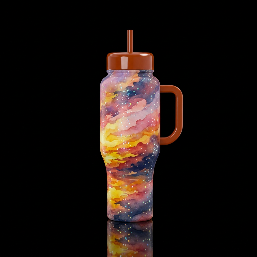 Magical sunset water bottle design