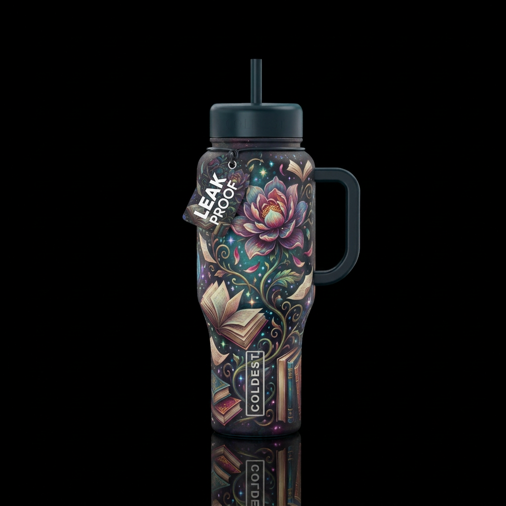 Magical Reader water bottle design