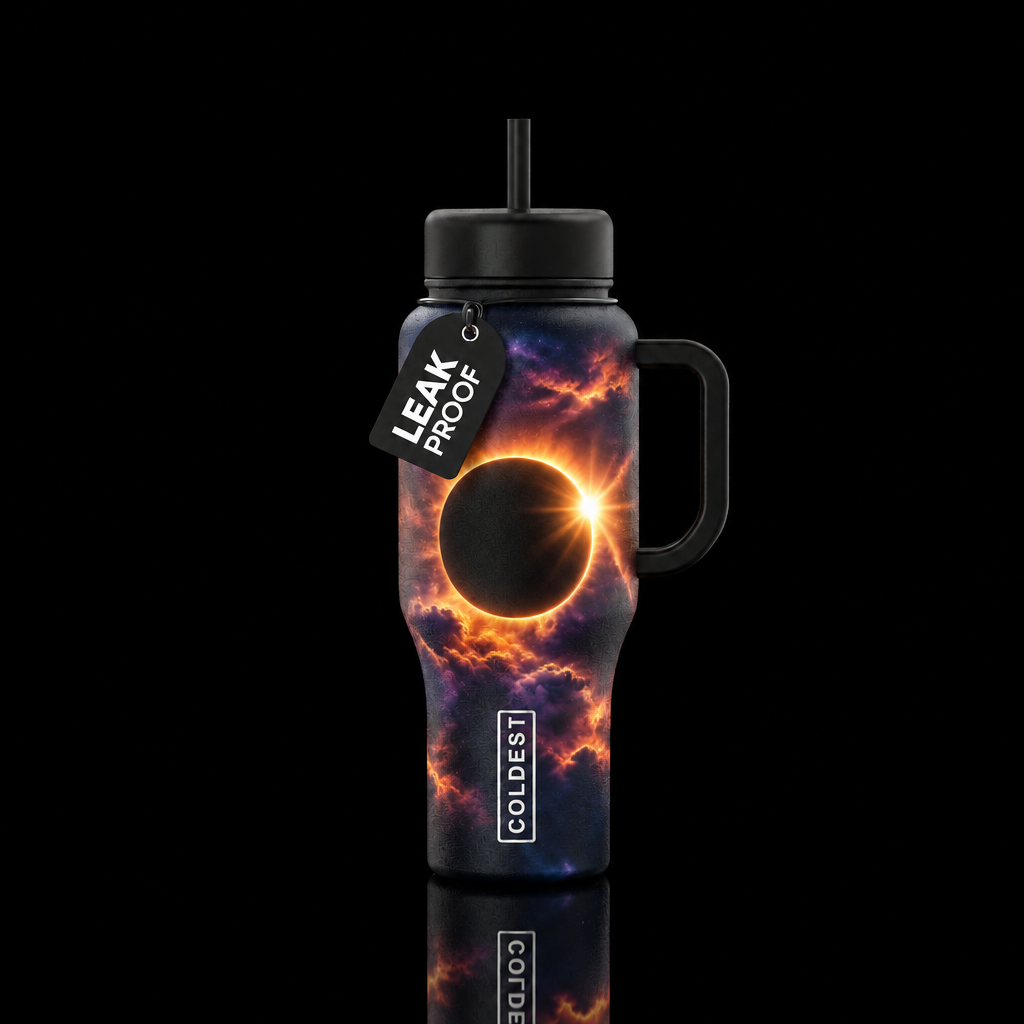 Total eclipse of the heart water bottle design