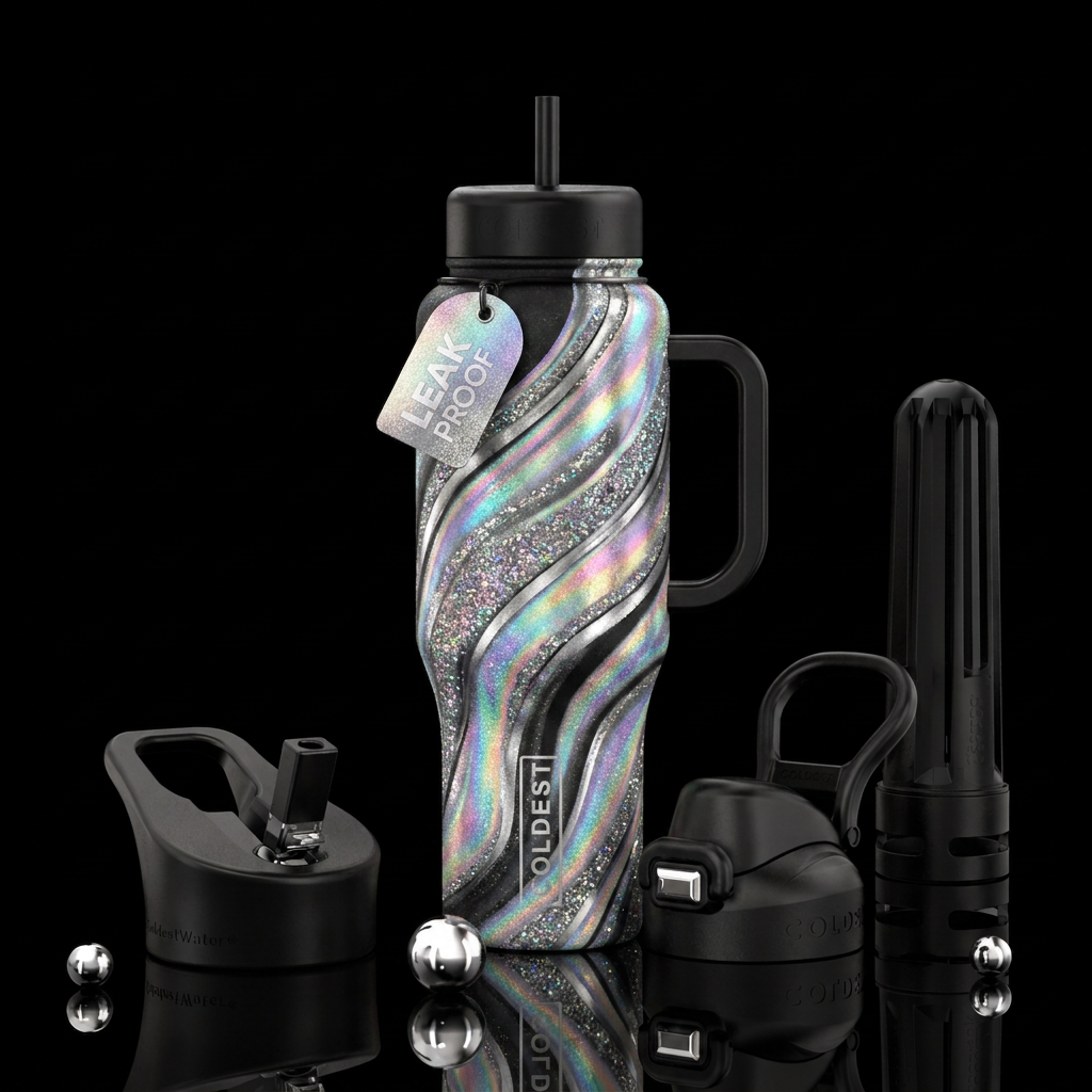 Sparkle motion water bottle design