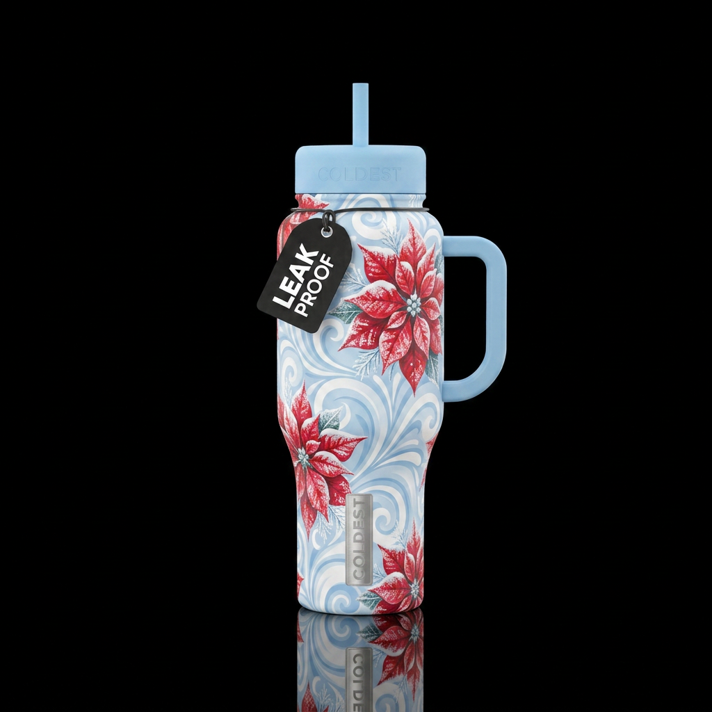 Tis the season water bottle design