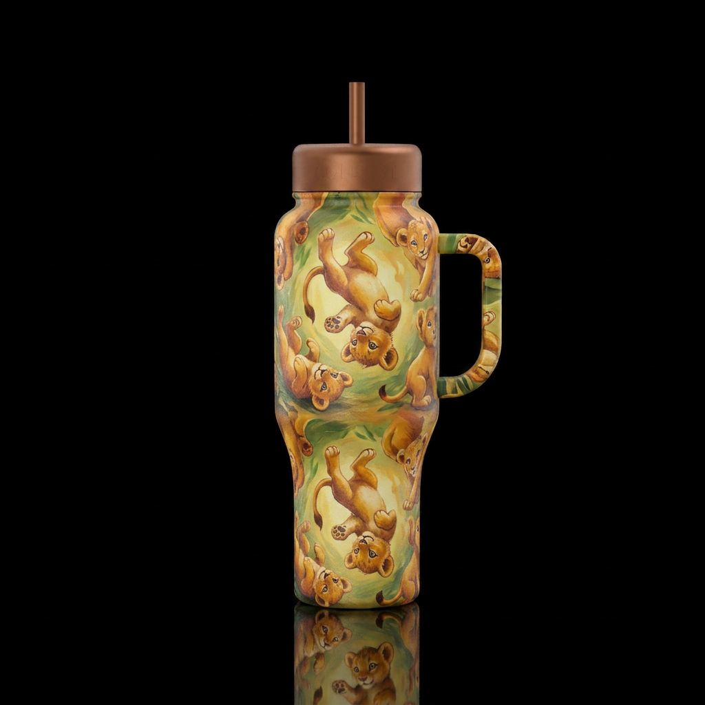 Just lion around water bottle design