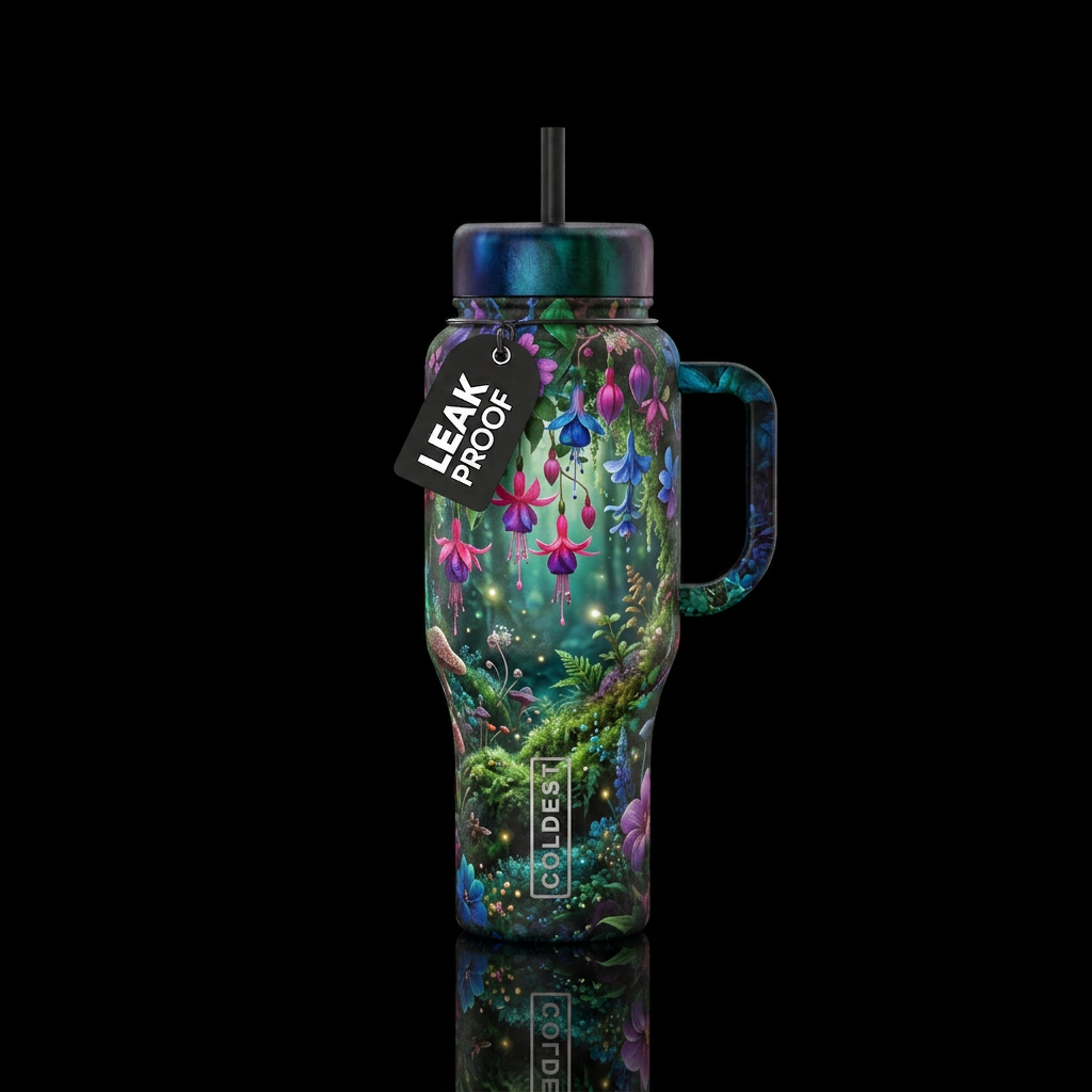 Fairy forest water bottle design