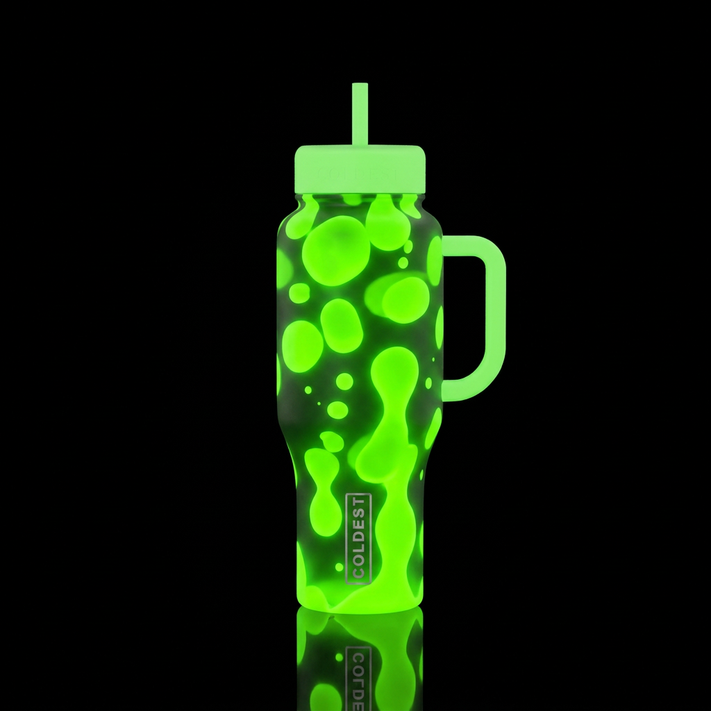 Lava flow water bottle design