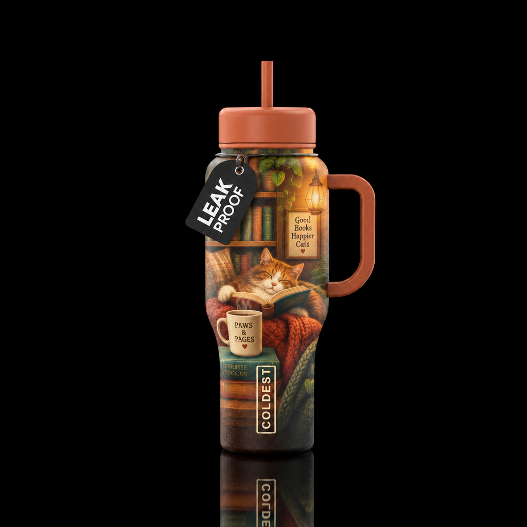 Cozy Kitty water bottle design