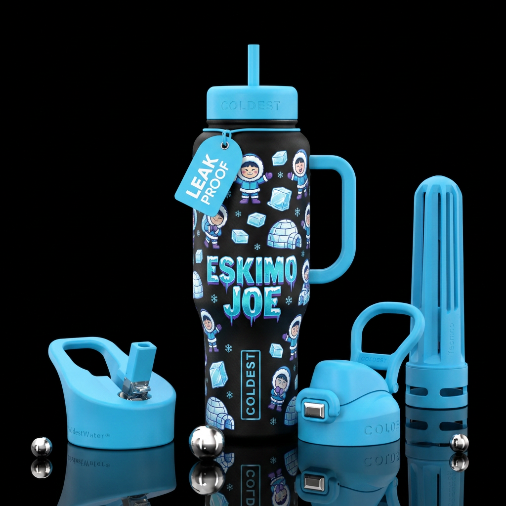 Eskimo Joe word w/ Eskimo Joe texture water bottle design