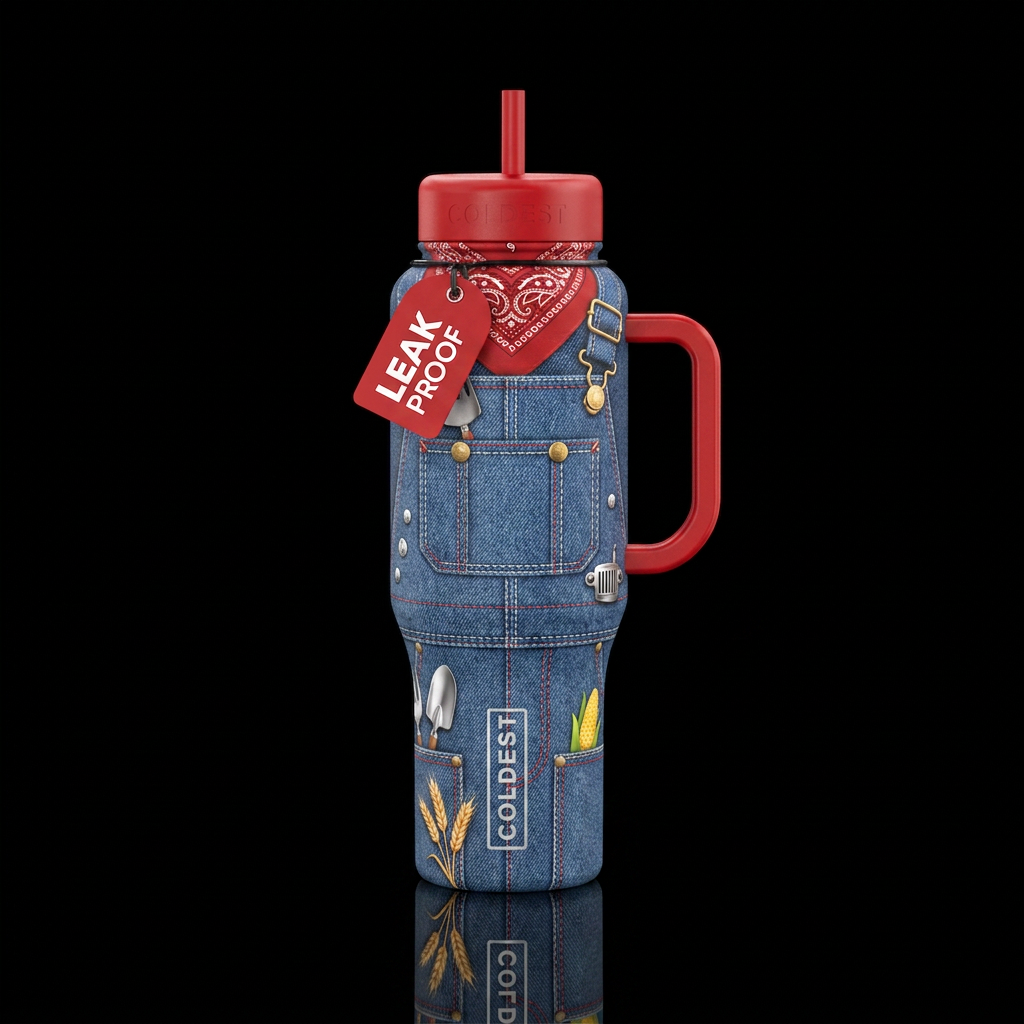 Farmers overall water bottle design