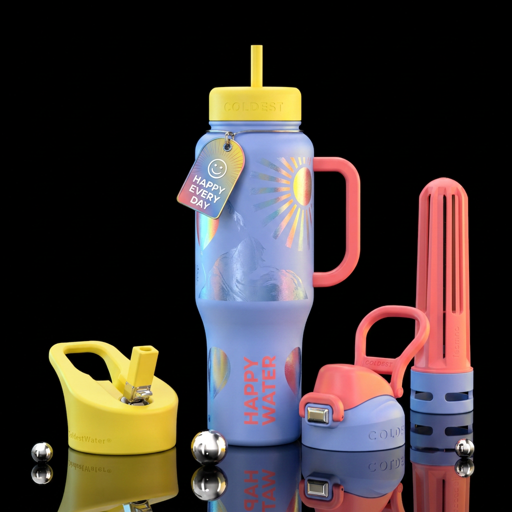 Happy days fun water bottle design