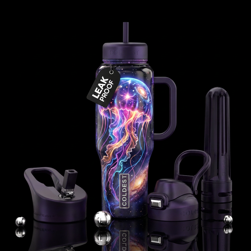 Space Jellyfish water bottle design