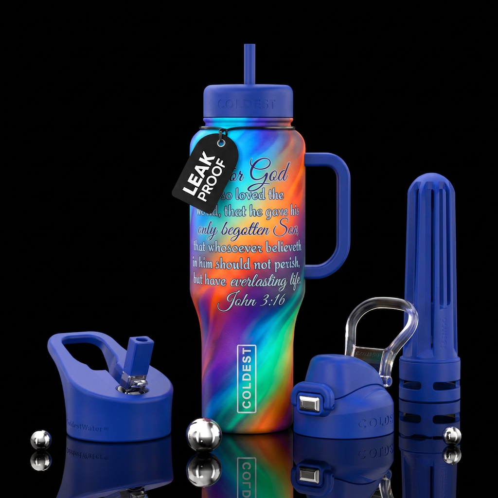 John 3:16 water bottle design