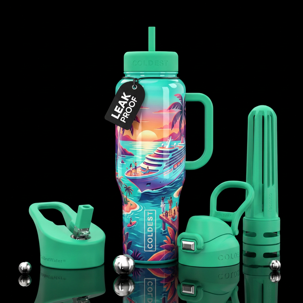 Paradise Cruise, Shine water bottle design