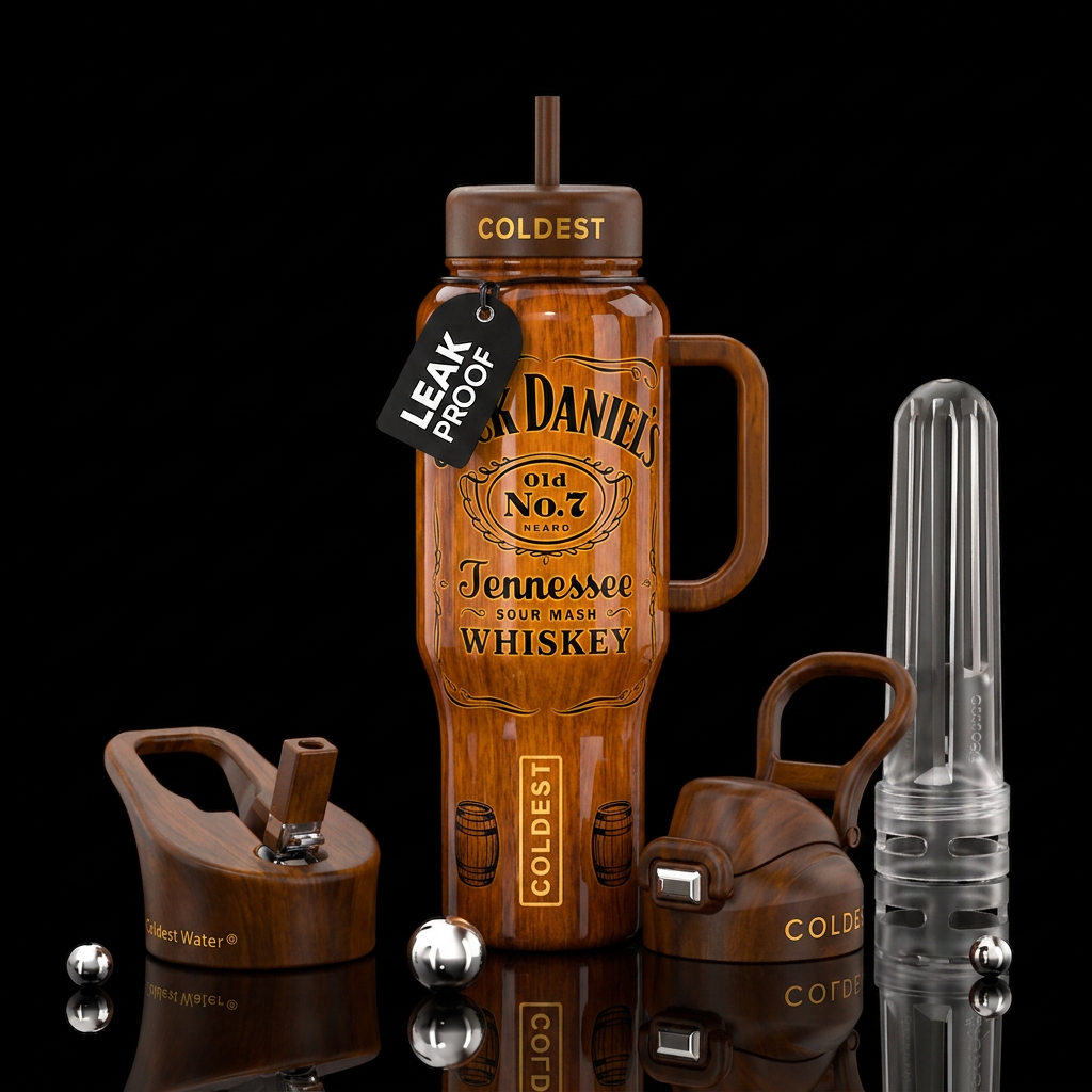 Jack Daniel's, Barrel, Shiny water bottle design