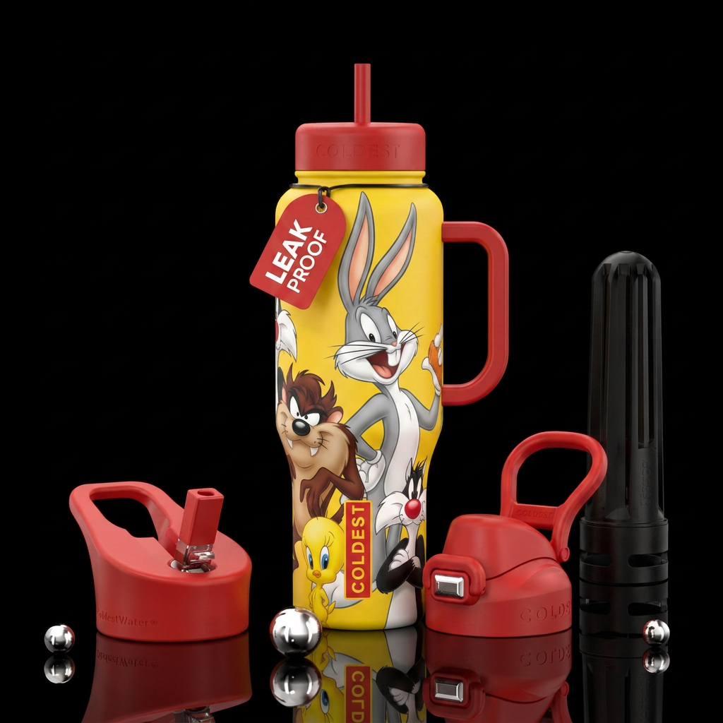 Looney tunes water bottle design