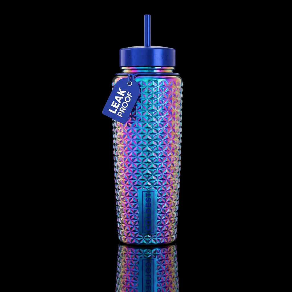 Diamond connected stars water bottle design