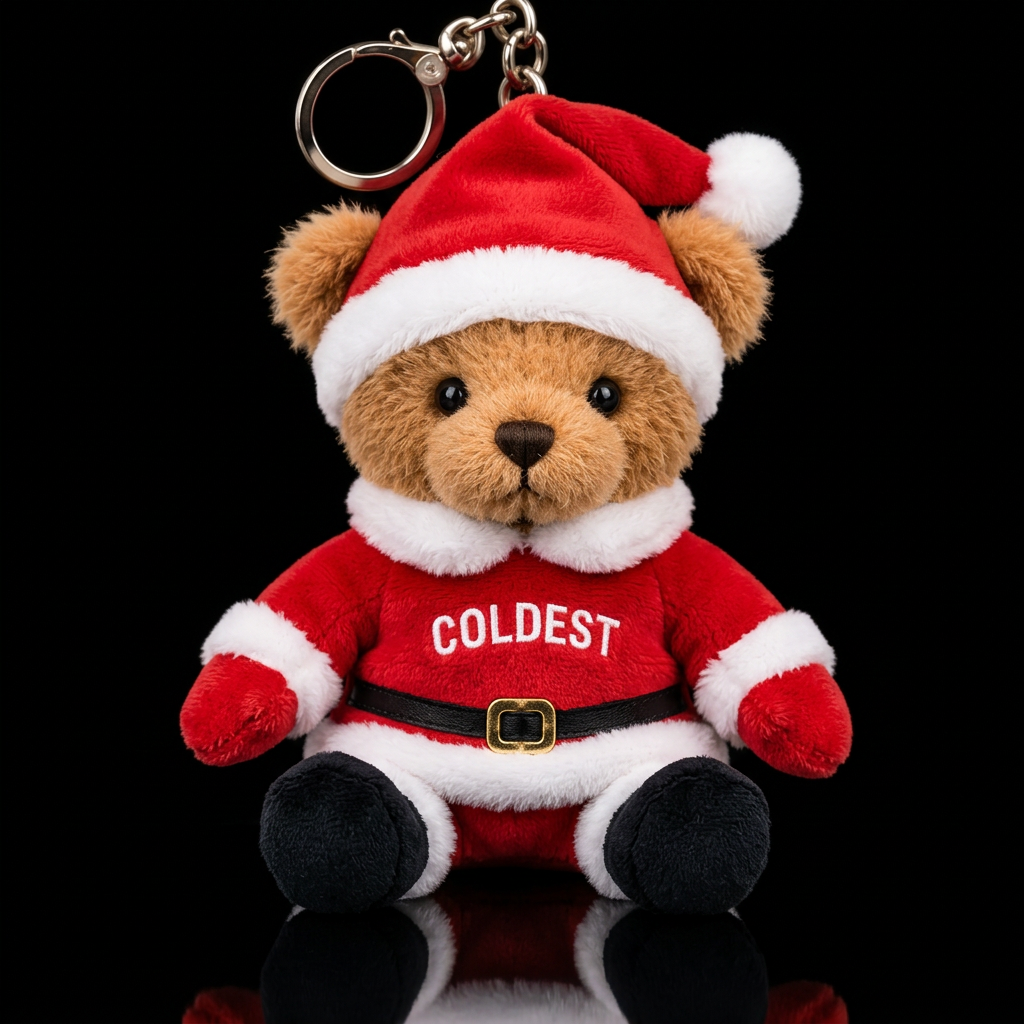 A santa w/ a coldest santa suit & matching santa h... water bottle design