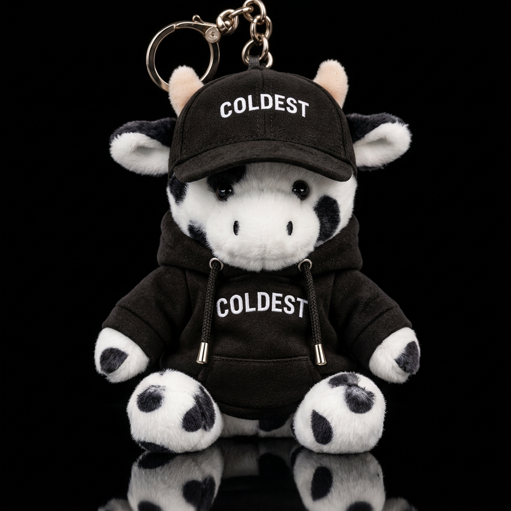 White & black cow,  black colored coldest sweatshi... water bottle design