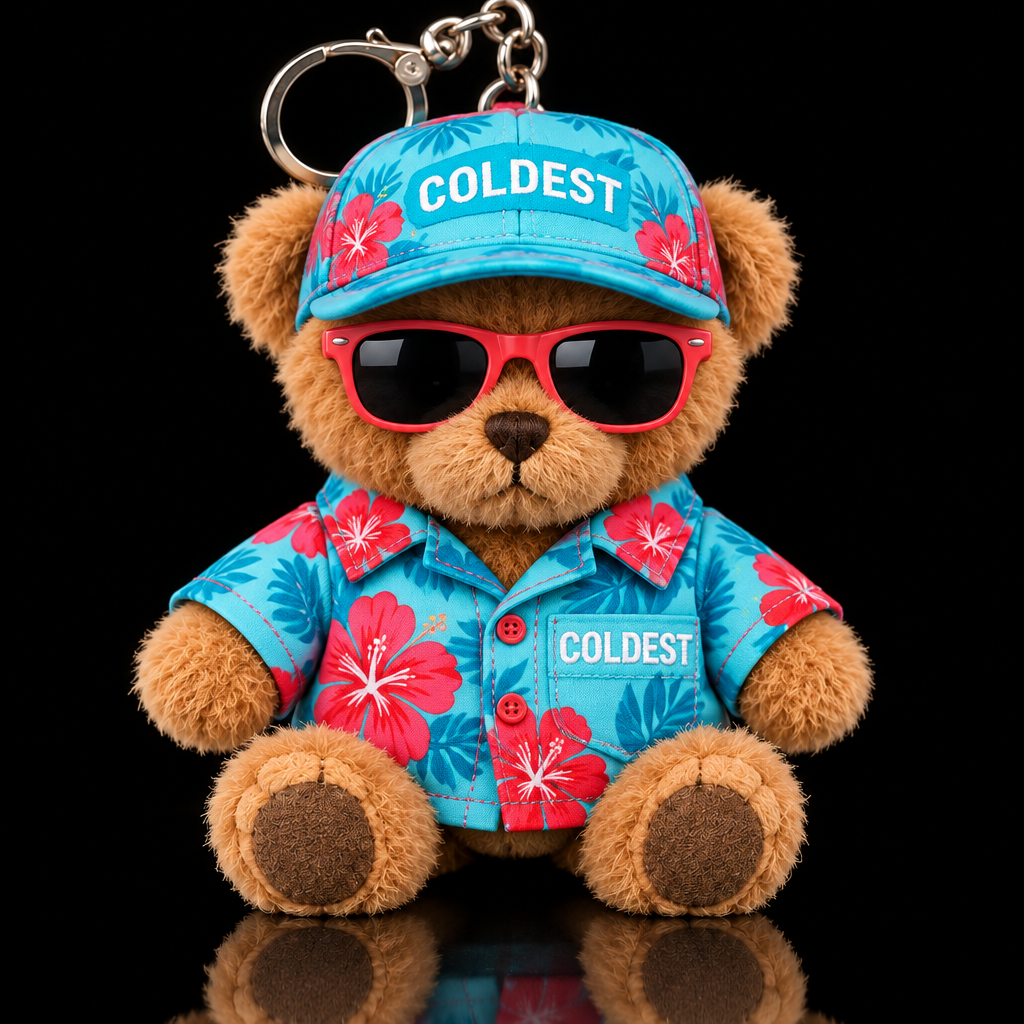 Kai The Beach Bear water bottle design