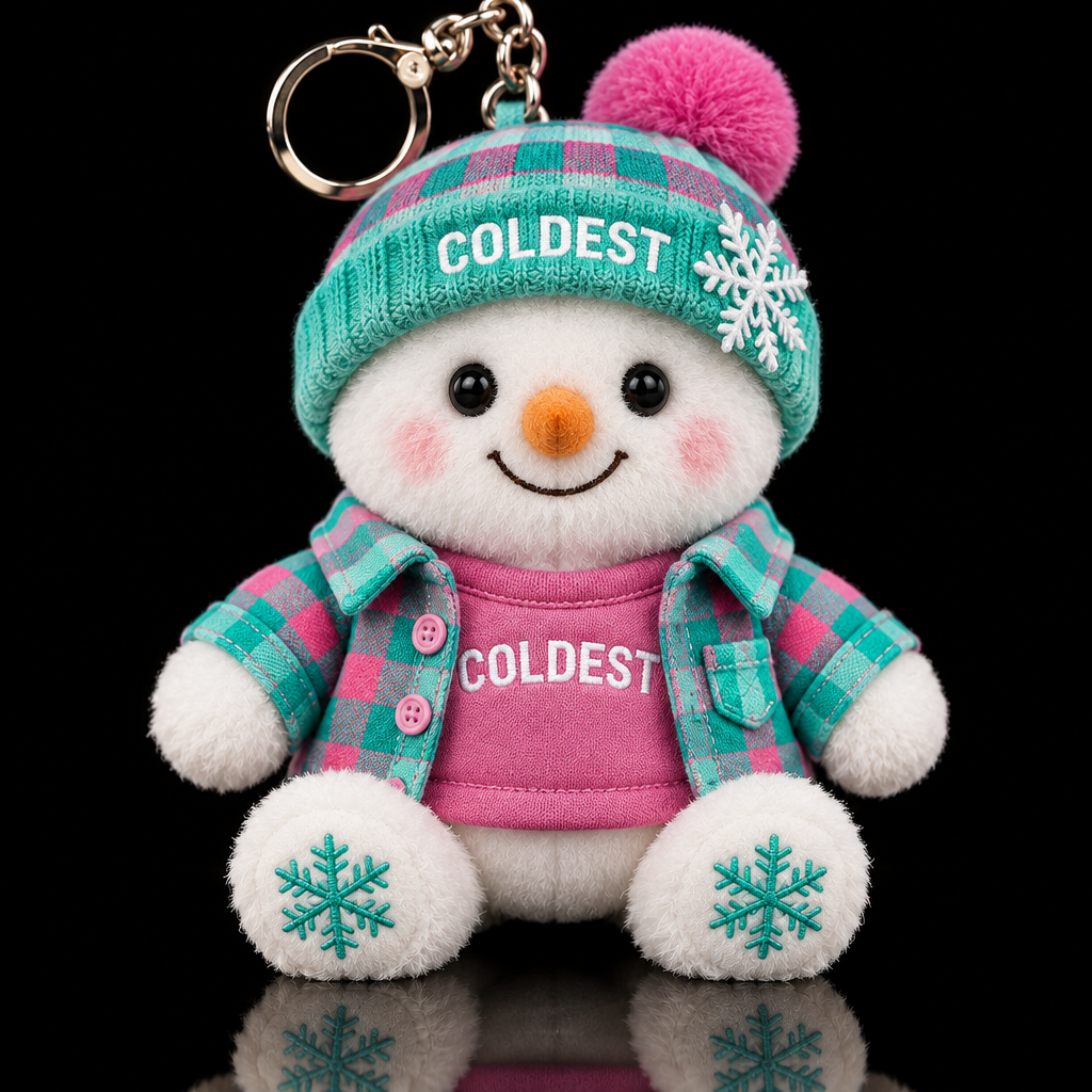 Chilly Chloe the snowman water bottle design