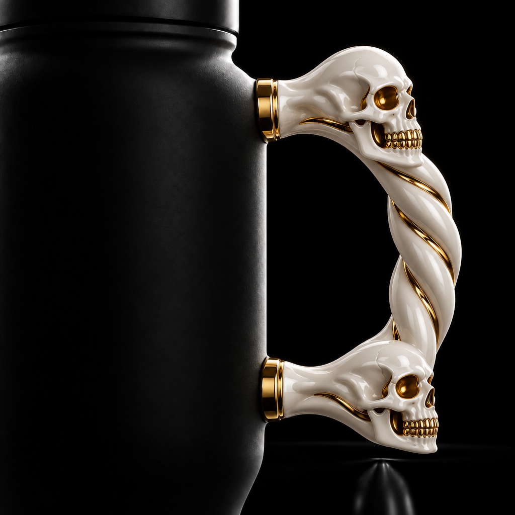 Twisted Skulls water bottle design