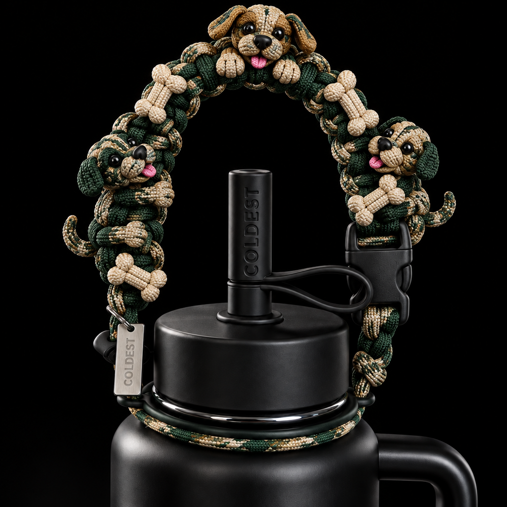 The Puppy Leash water bottle design