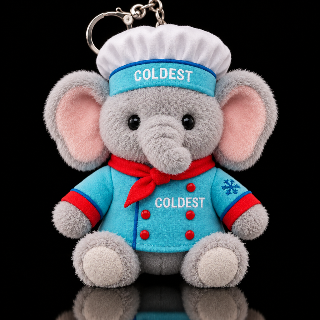 Eddie the elephant water bottle design