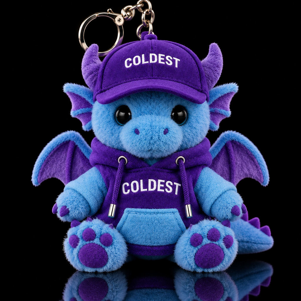 Indigo the Dragon water bottle design