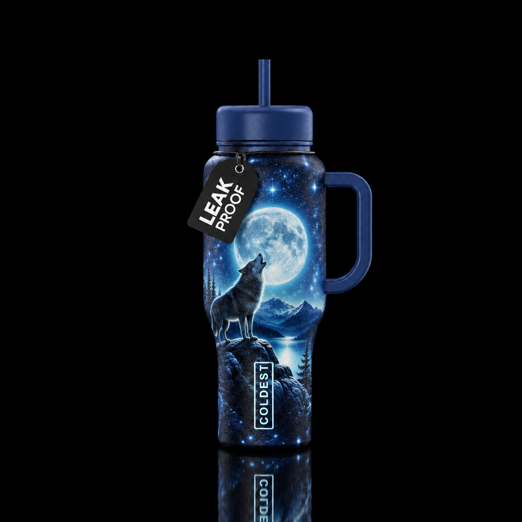Lunar Howl water bottle design