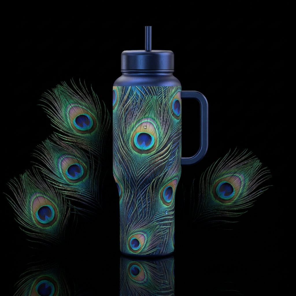 Create a premium wraparound water bottle design fe... water bottle design