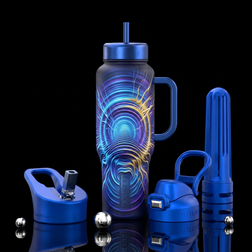 Sonic boom water bottle design