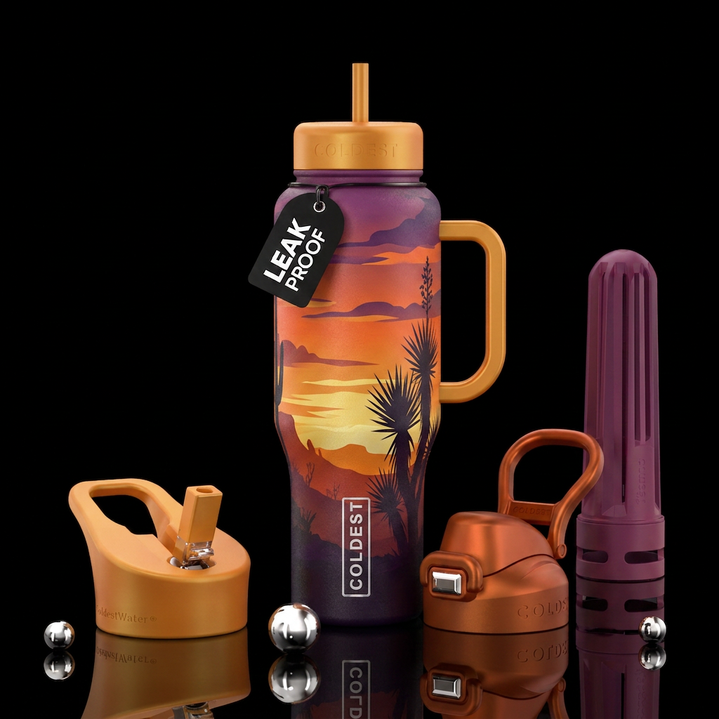 Texas sunset water bottle design