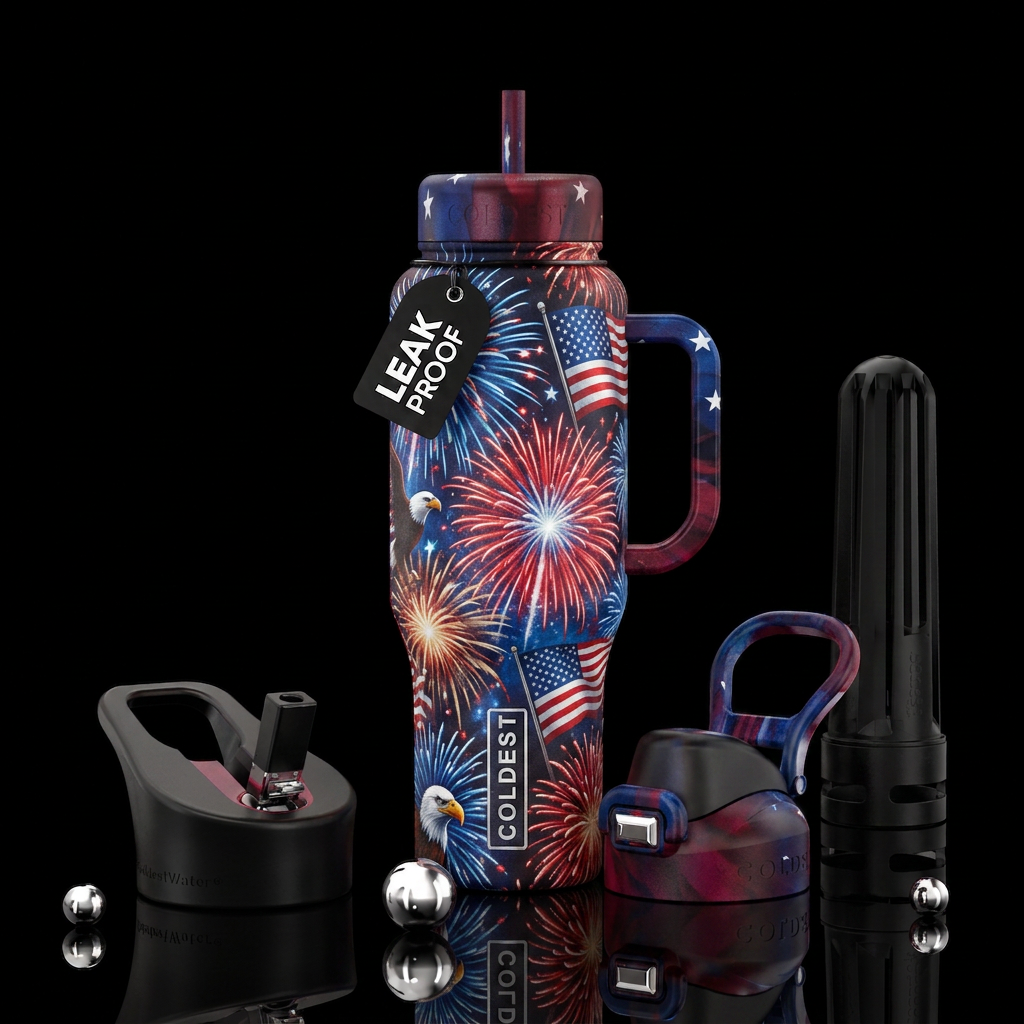 Fireworks USA water bottle design