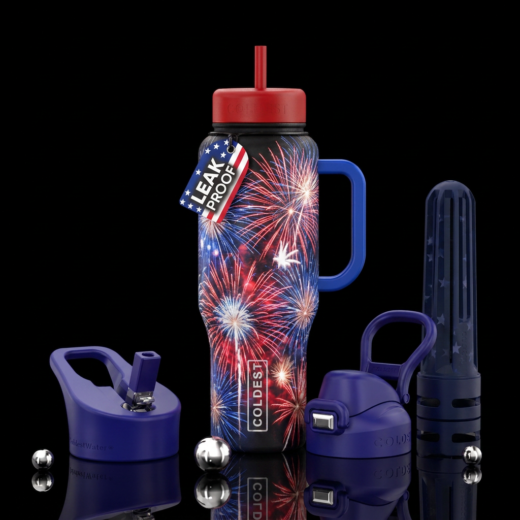 Fireworks USA water bottle design