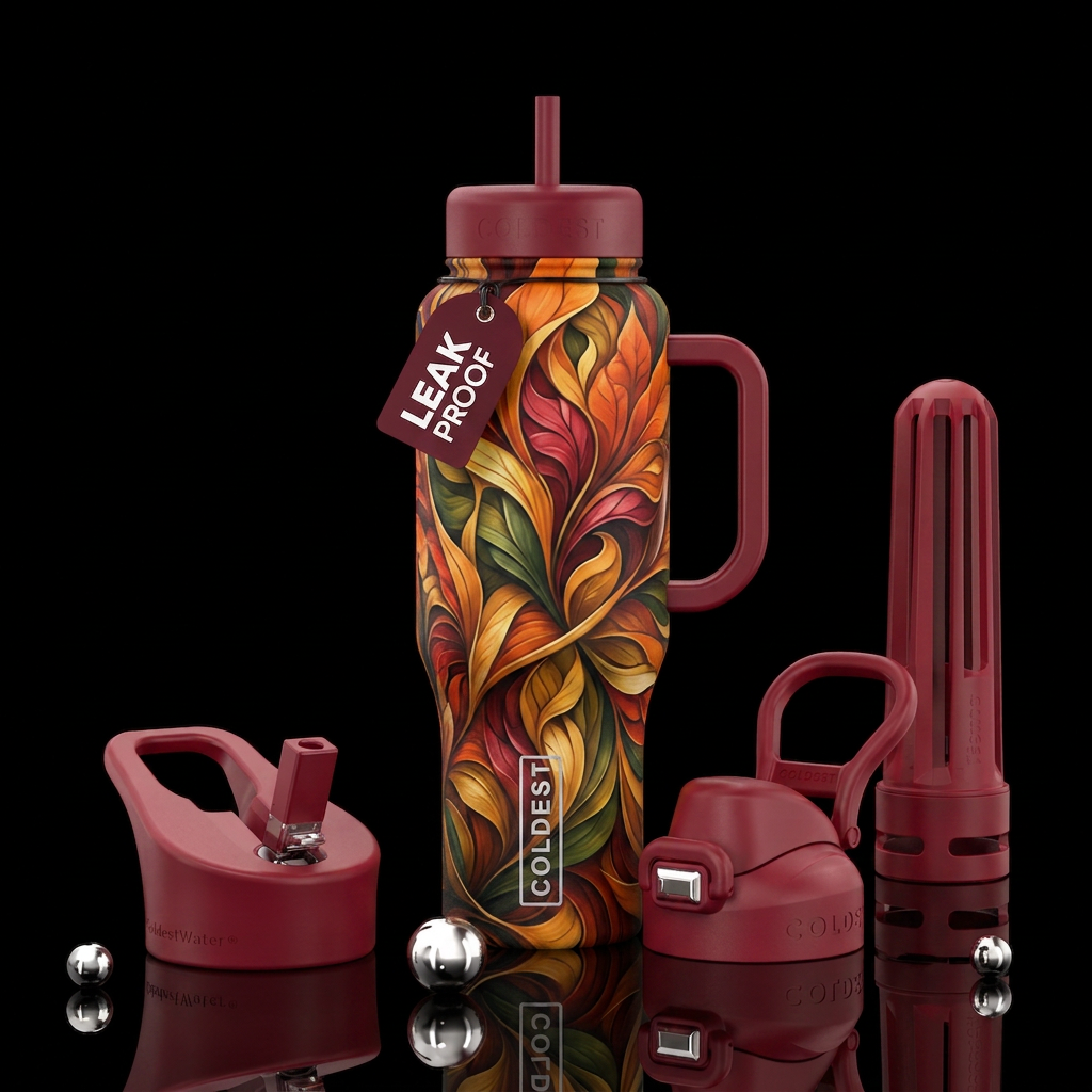 Abstract thanksgiving water bottle design
