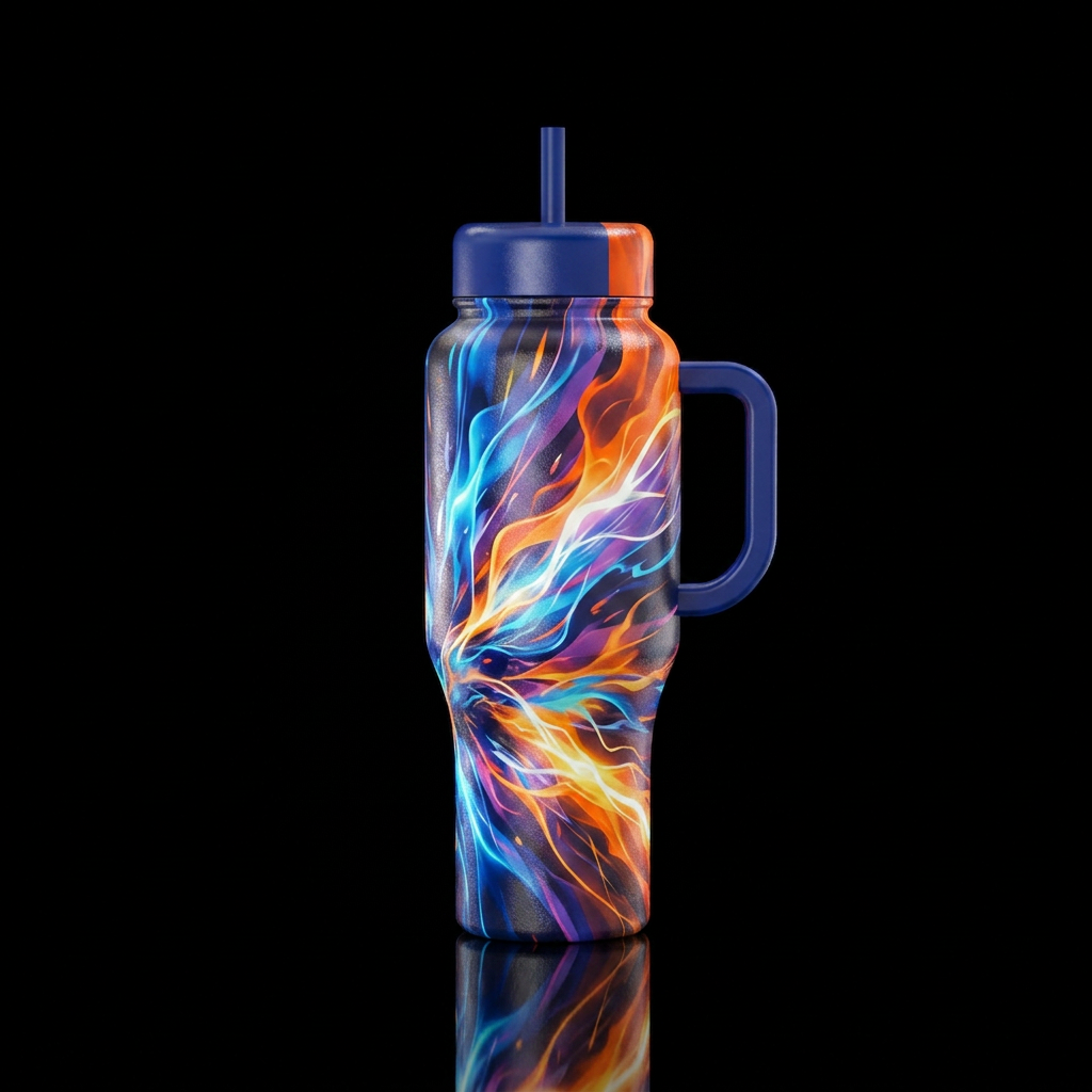 Abstract Super sonic blast water bottle design