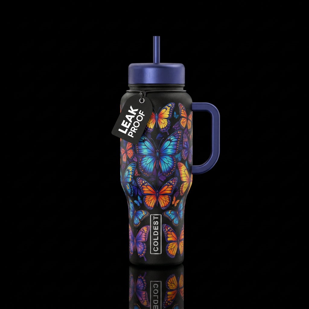 butterfly water bottle design