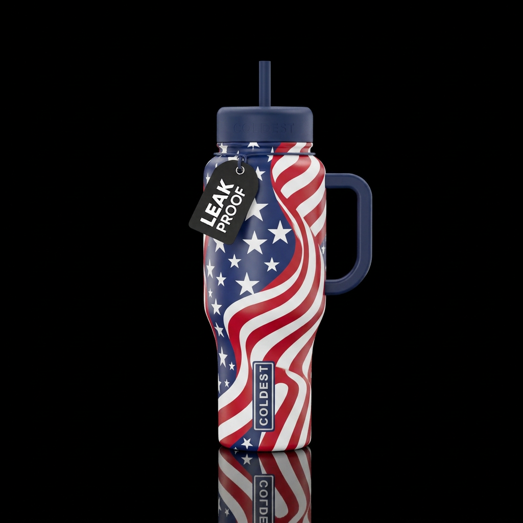 Stars and Stripes forever water bottle design
