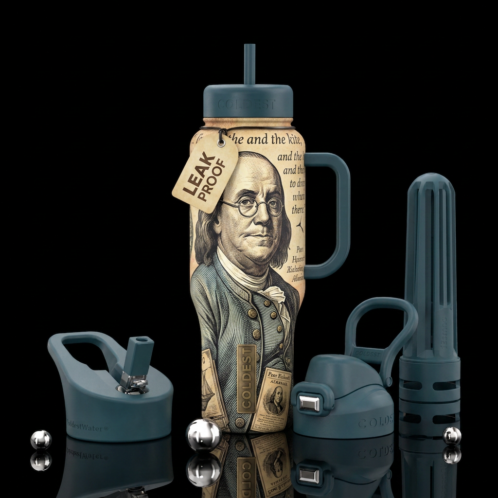 Tumbler inspired by Ben Franklin water bottle design