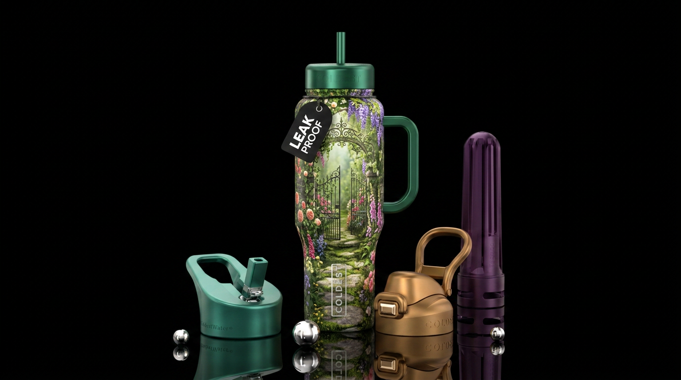Tumbler inspired by a secret garden water bottle design