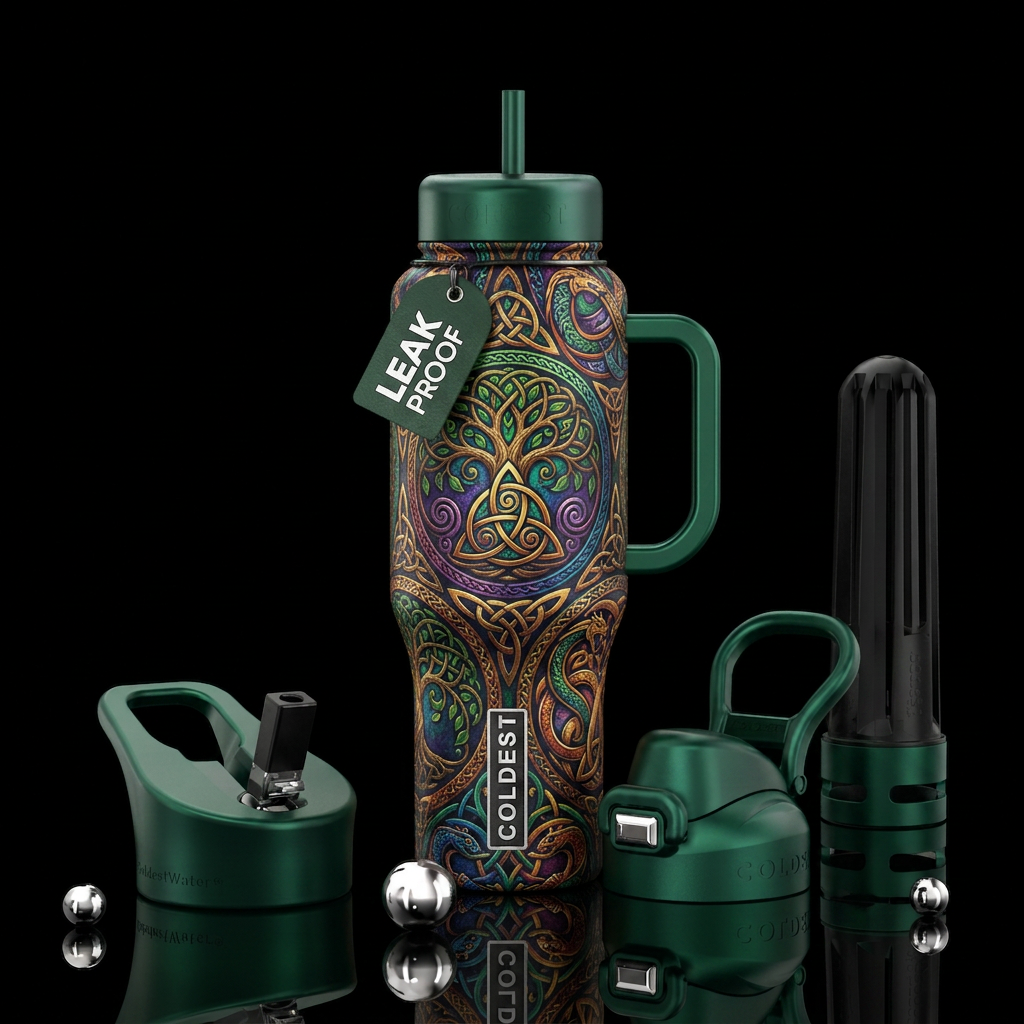 Tumbler inspired by Celtic legend water bottle design