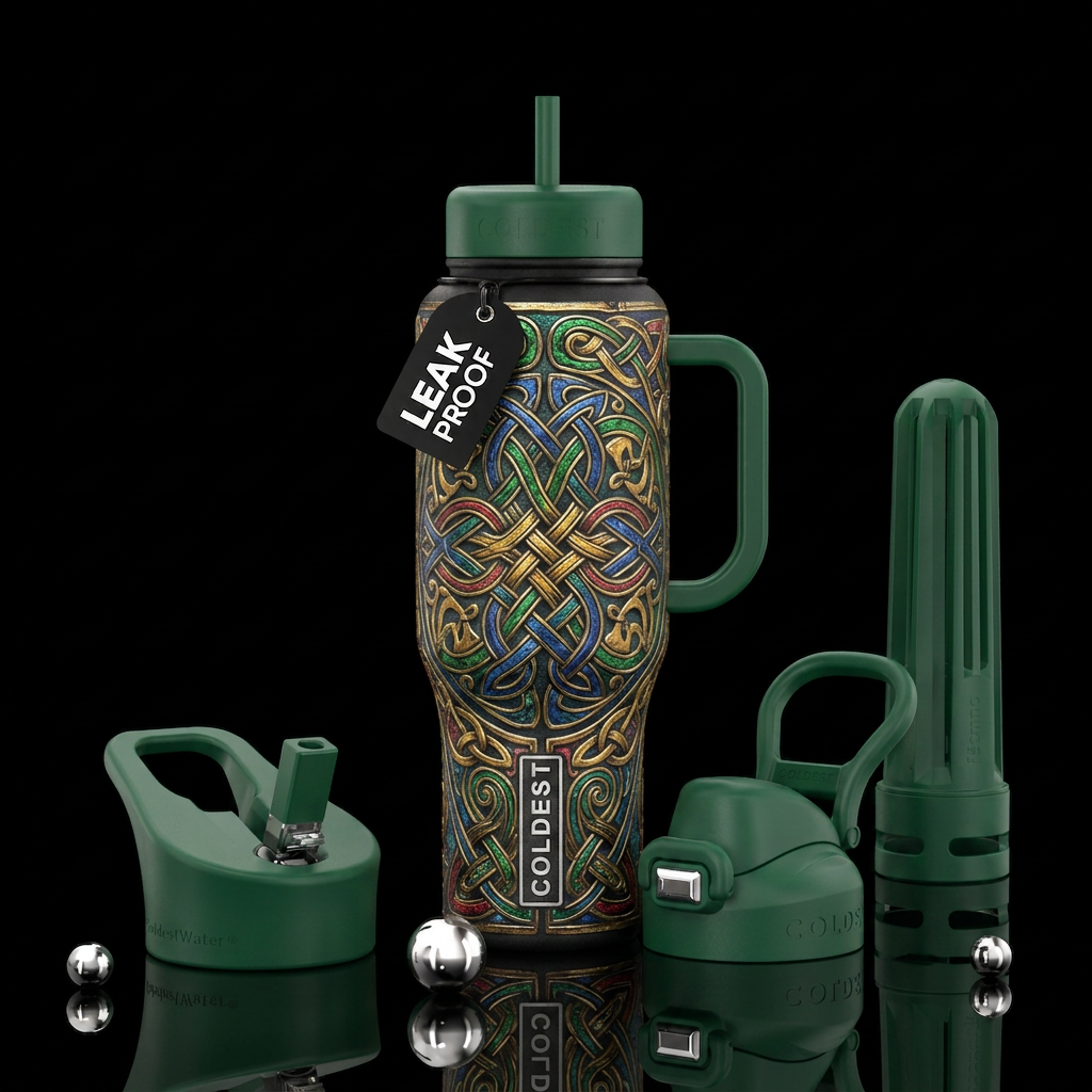 Tumbler inspired by Gaelic legend water bottle design