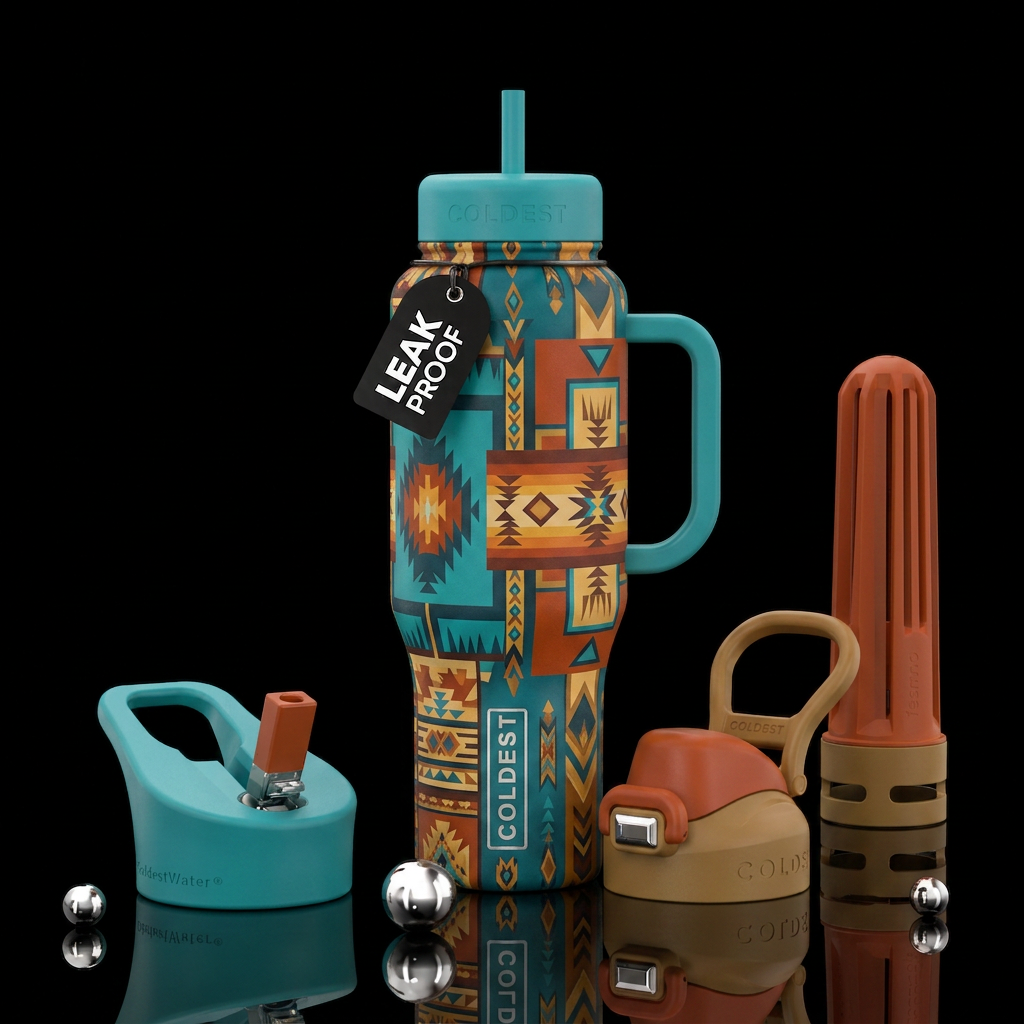 Tumbler inspired by native american water bottle design
