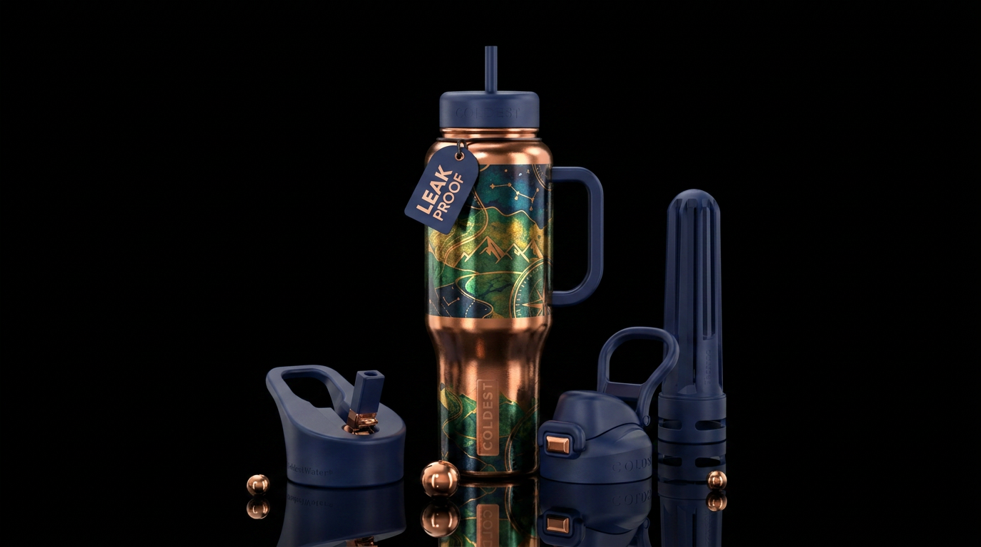 Tumbler inspired by adventure water bottle design