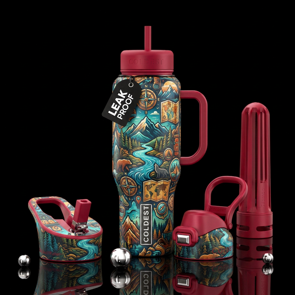 Tumbler inspired by adventure water bottle design