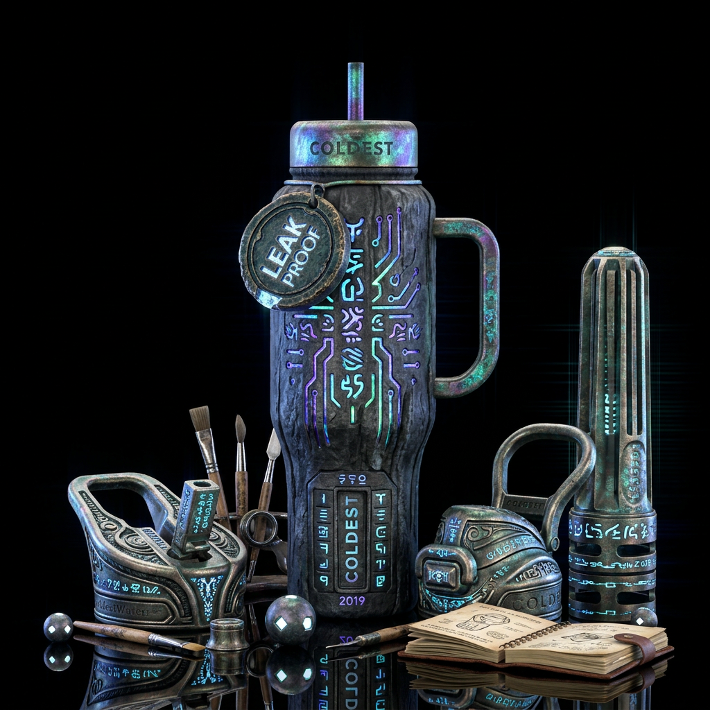 Tumbler is an ancient alien artifact that is booby... water bottle design