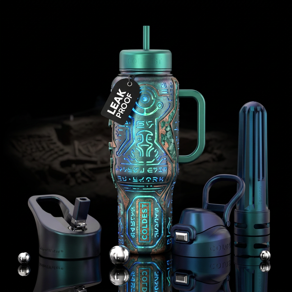 Tumbler is an ancient alien artifact that is booby... water bottle design