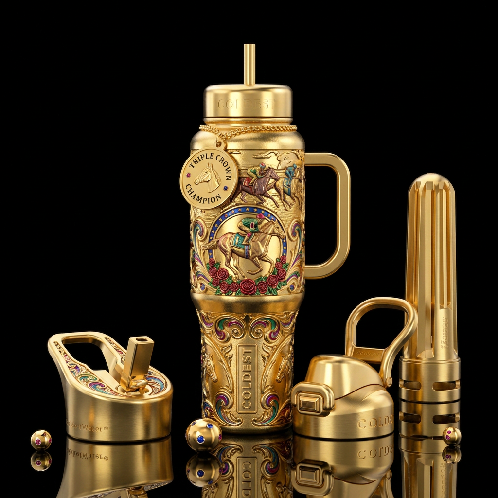 Tumbler is a equestrian trophy water bottle design