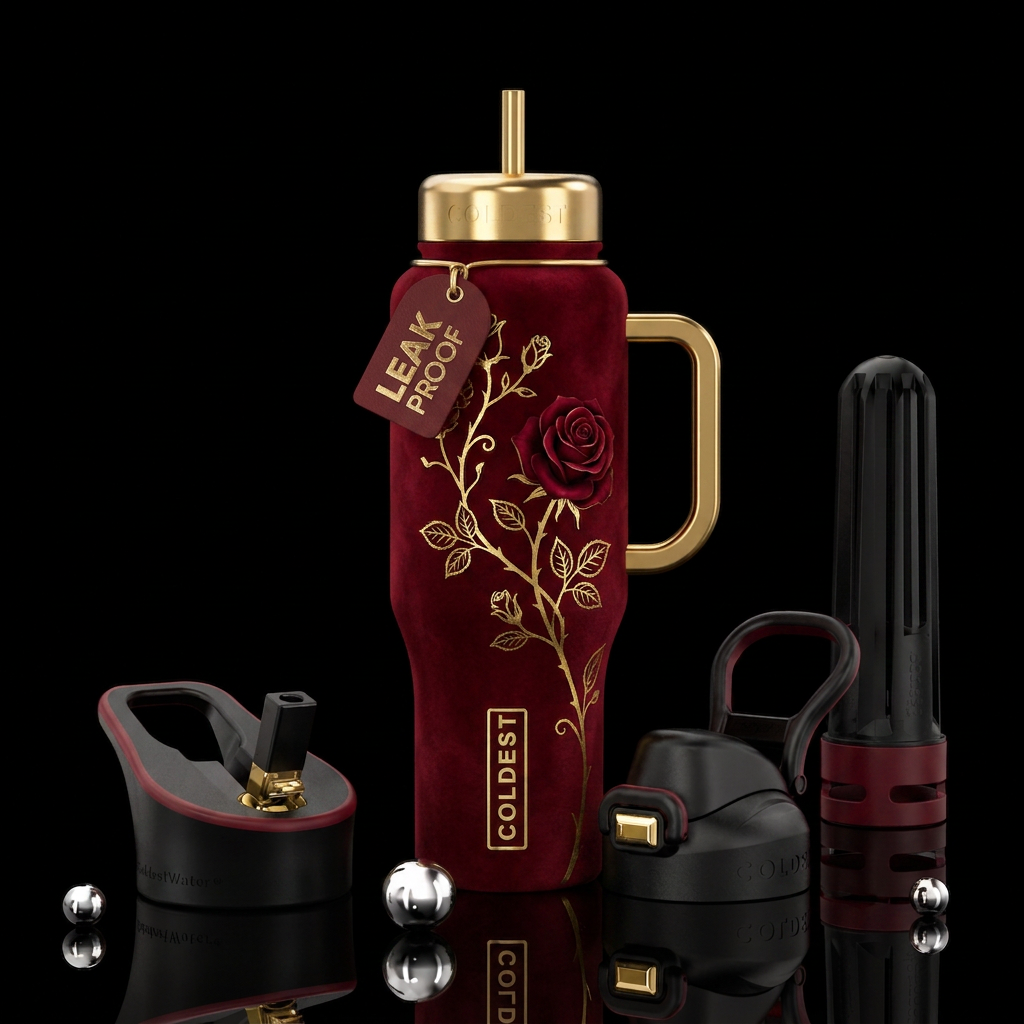 Tumbler inspired by Beauty and the Beast water bottle design